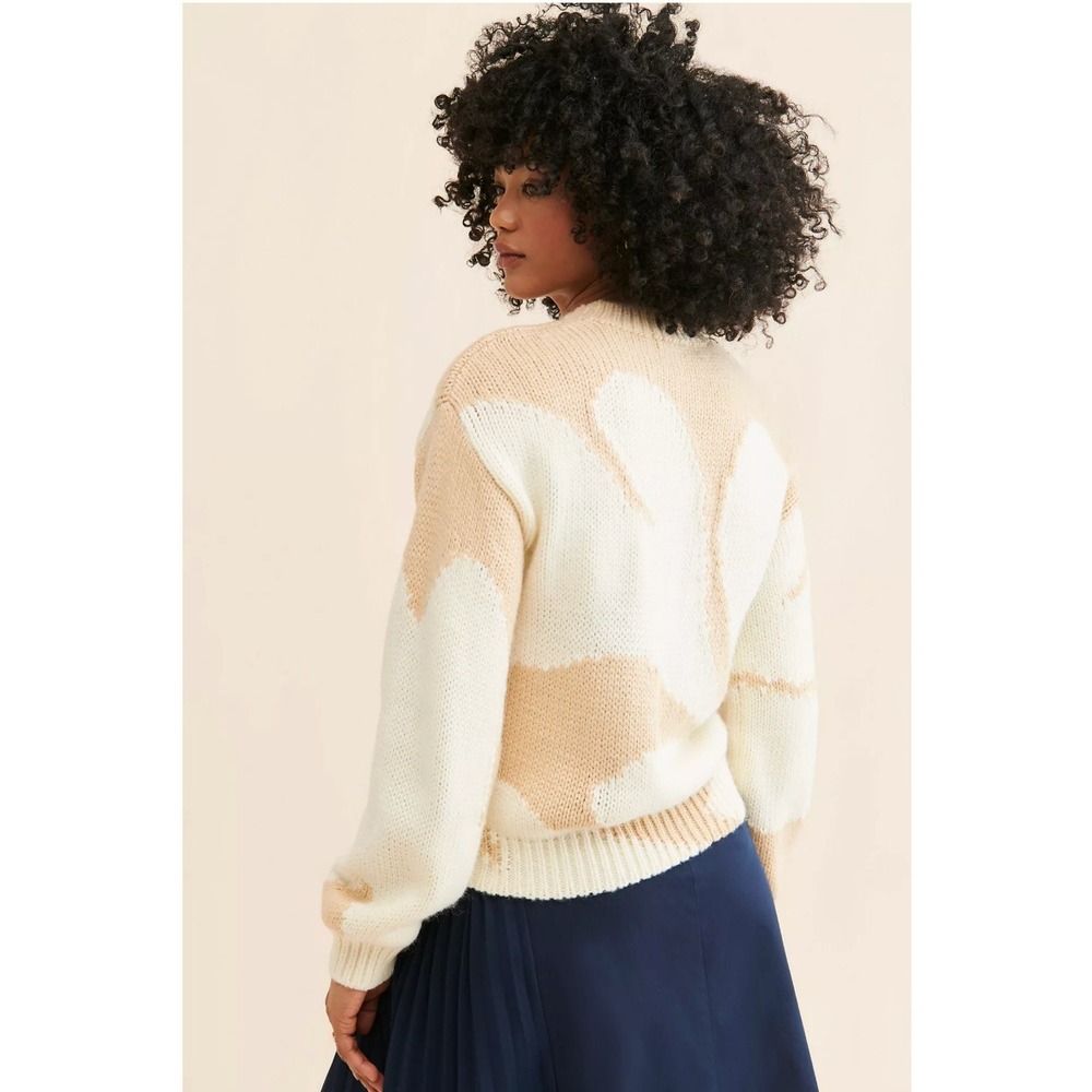 Mén Renn Farren Intarsia Anthropologie Designer Knit Sweater XS Wool Blend Boho - Picture 3 of 10